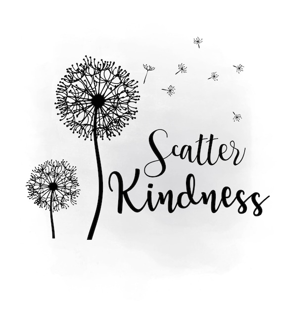 Download Scatter Kindness Dandelion wish SVG clipart Inspirational