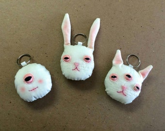Odd Doll Creepy Face Keychain! ((Made to Order))