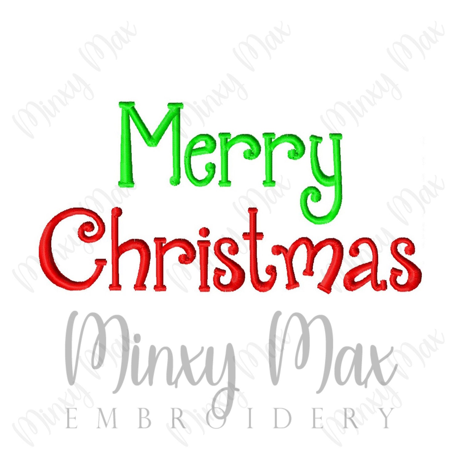 Merry Christmas Machine Embroidery Design 4x4 5x7 6x10 INSTANT