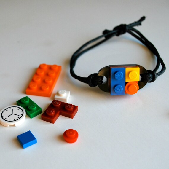 Play Day Lego Bracelet in Black Build Your Own Lego Jewelry