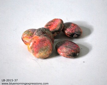 Polymer Clay Beads, Polymer Beads, Beads for Sale, Loose Beads, Clay Beads, Handmade Beads, Fimo Beads, Beading Supply, Lentil Beads