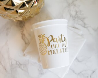 Party Like a Pineapple Stadium Cups - Set of 10