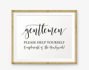 Ladies Wedding Bathroom Sign Bathroom Basket Sign Ladies