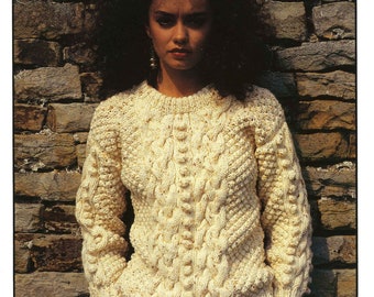 Vintage Ladies Sweater, Knitting Pattern, 1960 (PDF) Pattern, Hayfield 2167