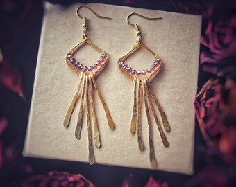 Handmade Hammer Touched Earrings