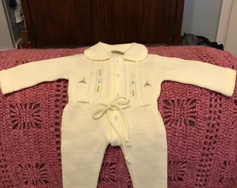 Vintage Infant Yellow Sleeper, Onesie
