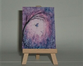 aceo fantasy art painting (ref E191)