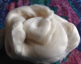 Merino Wool 2oz Spinning Fiber White Felting Fiber