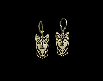 Lapponian Herder (Lapinporokoira) earrings - Gold