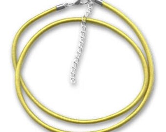 1 x 3mm yellow CHICK silk cord Choker