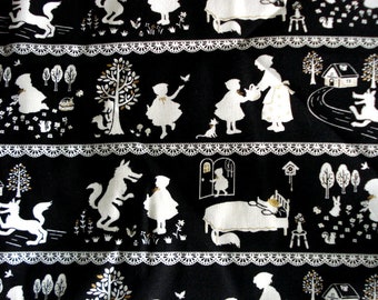 Fairytale Cotton Fabric Little Red Riding Hood Print