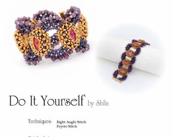 Step by step INSTANT download Pdf beading PATTERN Bracelet No. #31
