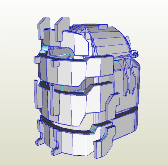 Dead Space Helmet Cosplay Replica Pattern For Pepakura