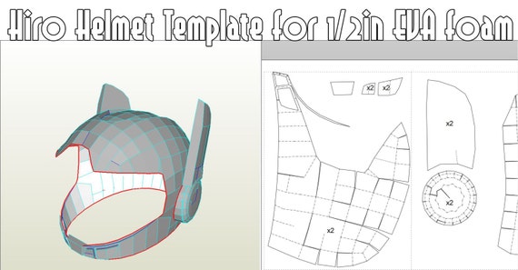 helm template hiro helmet template foam helm template hiro helmet template foam