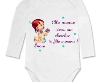 Hello Grandma Bodysuit.. .personnalise with name