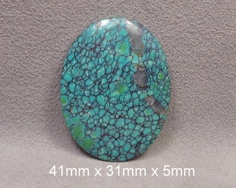 Chinese Spider Web Turquoise Cabochon