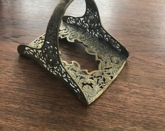 One Vintage Brass Camel Stirrup