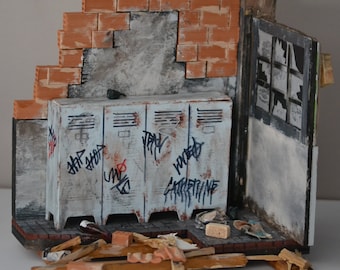 1:12 Diorama French old abandoned factory