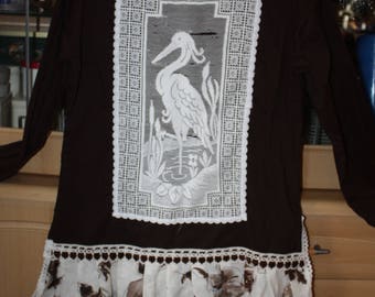 upcycled boho blouse