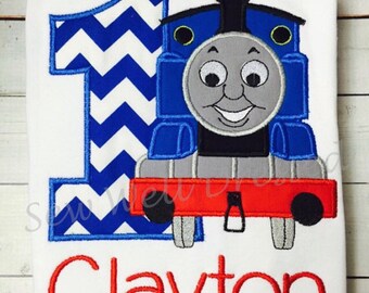 Thomas the Train Birthday Shirt / Train Birthday Shirt / Kids Train Shirt / Train Party Shirt