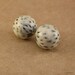 Animal spotted porcelain beads, black blue porcelain beads, black spotted ceramic beads, spotted ceramic beads, light blue spotted beads