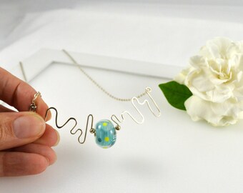 SALE Items - Short Necklace, Light Blue Necklace, Sky Blue Glass Necklace, Statement Necklace, Gifts for her, Australian Jewellery