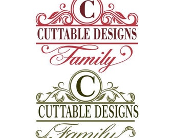 Mailbox Door Frame Monogram Cuttable Design SVG PNG DXF & eps Designs Cameo File Silhouette