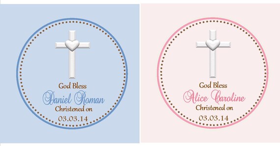 christening favor tags baptism favor tags set of 12