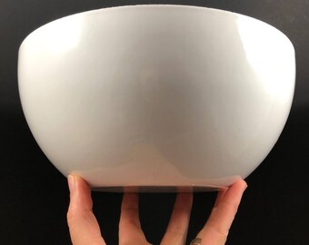 Mid Century Modern White Enamel Bowl Finel Finland Arabia Kaj Franck