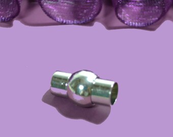 Silver cord 5mm magnetic clasps