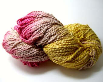 Cotton Boucle Yarn Skein - Wild Fire