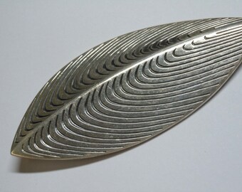 Danish Modern Sterling Leaf Brooch AM Anton Michelsen Denmark EJ
