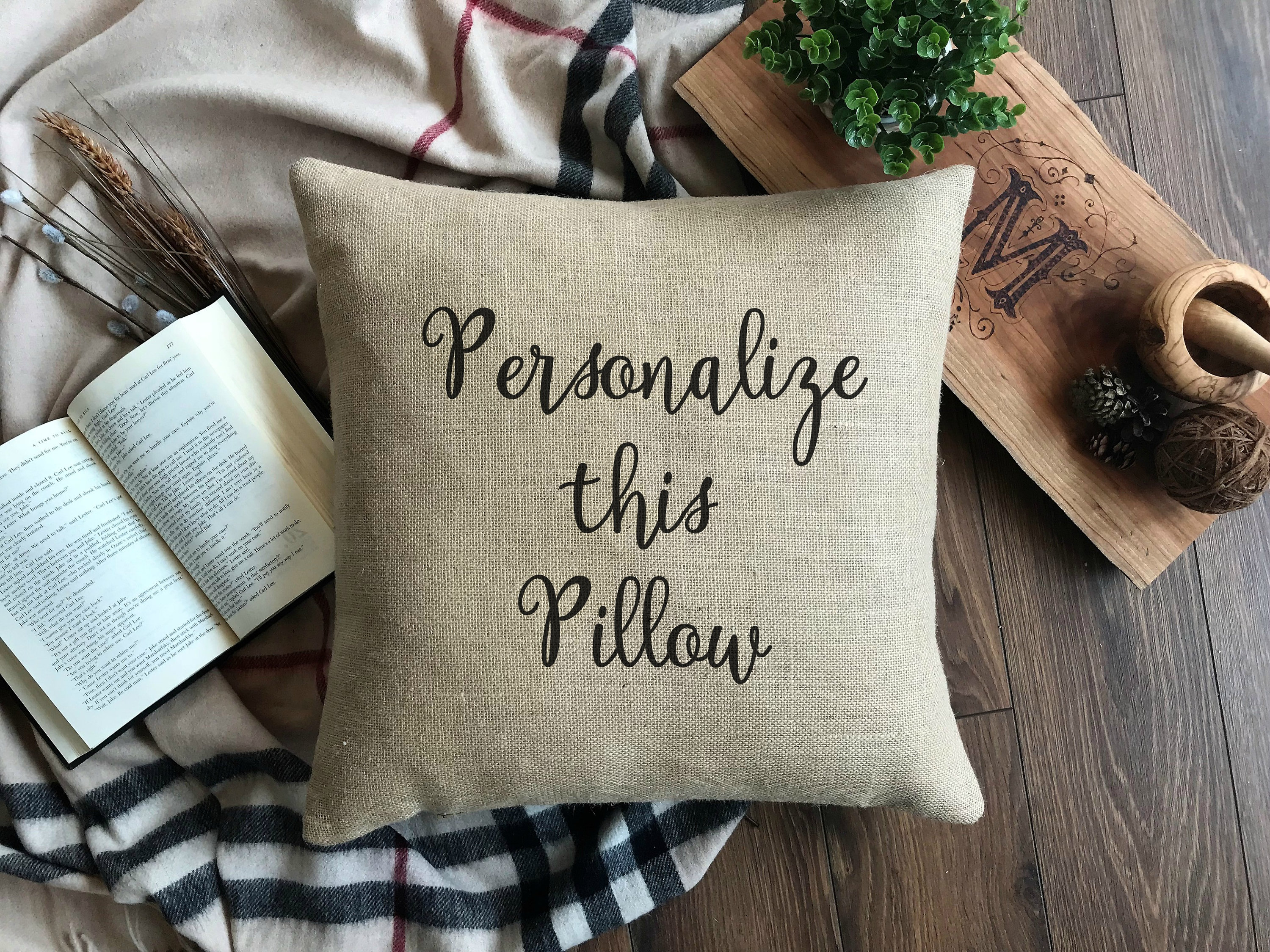 Personalized Pillow Cover Quote Pillow Cover Custom Pillows Personalized Throw Cushion