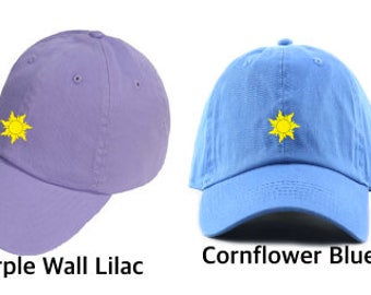 Tangled Hat, Rapunzel Hat, Disney hat, Disney Dad hat, Tangled Sun, Punzie dad hat, Light Purple Tangled Hat, Disney World, Disneyland