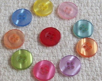 SALE - Pearly Rainbow 20 mm Buttons - Set of 20