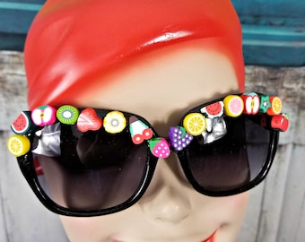 Fruit Sunglasses | Embellished Sunglasses | Festival flower sunglasses