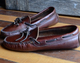 Vintage Minnetonka Leather Driving Moccasins, W 7