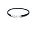 Black Leather Bracelet , Genuine 3mm Black Leather , Stacking Bracelet , Simple Leather Bracelet,