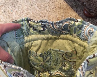 Beaded drawstring purse