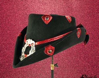 CLEARANCE!!! Red Steam-Trunk Riding Hat