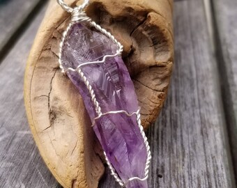 Raw Amethyst Pendant