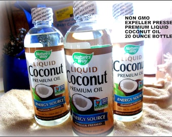 Expeller Pressed Liquid Coconut Oil,Non GMO Liquid Coconut Oil,93% MCT ,Soap Making Supplies,Bath And Body Supplies, 20 Oz. Bottles
