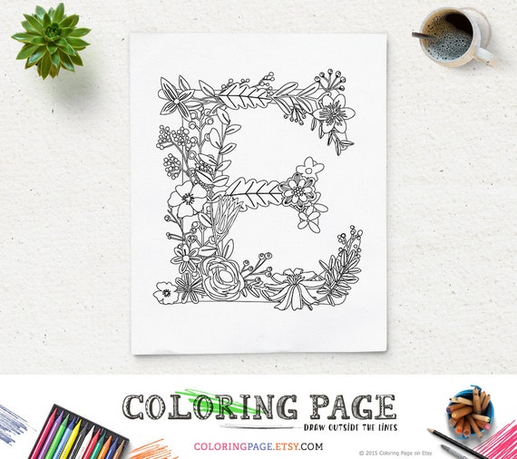sale coloring pages home printable alphabets coloring letters adult coloring book printable instant download digital coloring page download - Letter E Coloring Pages sale coloring pages home printable alphabets coloring letters adult coloring book printable instant download digital coloring page download - Letter E Coloring Pages
