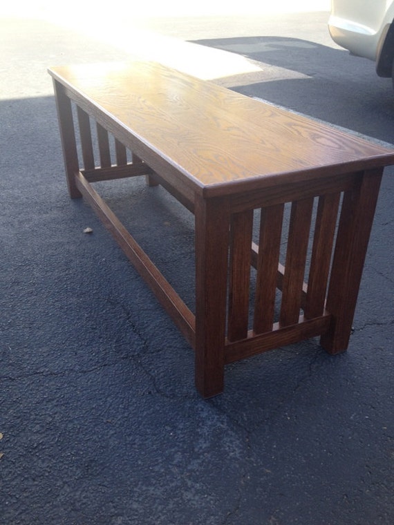 Dining Bench MissionStyle Solid Red Oak