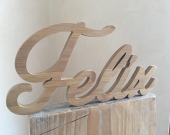 Felix-Name of wood/wooden lettering