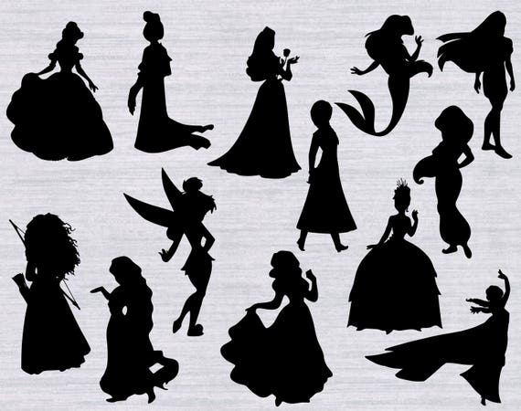 Download Disney Princess SVG Bundle Princess Silhouette svg Disney