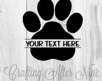 Paw Print SVG Cut Files, Seperated Paw Print SVG, Screen Printing, PNG Cut File for Silhouette, Die Cut Machines, & Cricut Explore