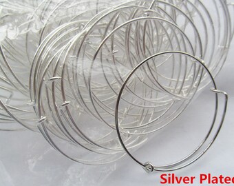 Fashion High Quality Expandable Bangle Alloy Wire Bracelet,Adjustable,DIY Accessory Jewellery Making,For Beading and Charm