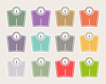 Weight Scale Stickers, Fitness Scale Stickers, Weight Loss Stickers, Scale Stickers, Workout Scale, Scale Planner Stickers, Scale // HWC002