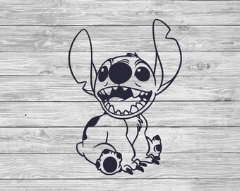 Stitch svg, stitch outline svg, stitch silhouette svg, lilo and stitch svg